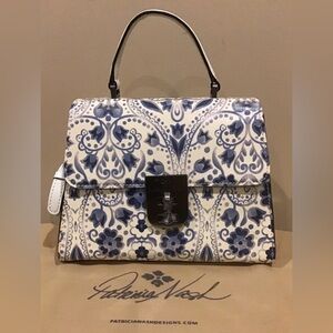 Patricia Nash Chauny Leather Crossbody Bag in The Italian Folklore Pattern